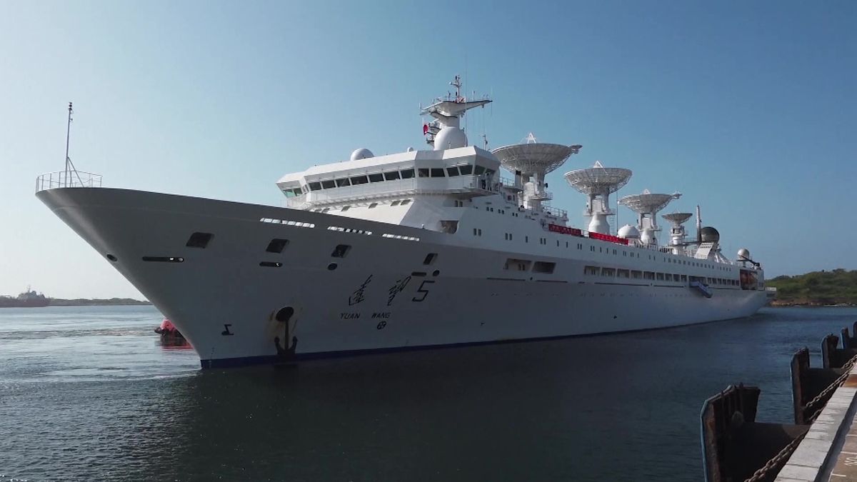 Video: Čínská špionážní loď na Srí Lance. Indie ji má za armádní předvoj